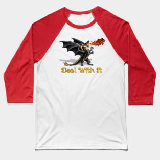 Black Dragon Deal With It Baseball T-Shirt